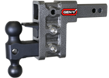 Mega Duty 2 Inch Shank 5 Inch Drop 1.5K TW 10K Hitch & GH-031 Dual-Ball & GH-032 Pintle Lock Gen Y Hitch