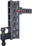 Mega Duty 2.5 Inch Offset Shank 3 Inch Rise, 12 Inch Drop 3K TW 21K Hitch & GH-061 Dual-Ball & GH-062 Pintle Lock Gen Y Hitch
