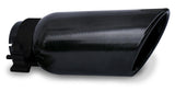 Black Powder Coated Stainless Steel Exhaust Tip 6 Inch Inlet Size: 2 1/4 Inch Outlet Size: 3.0 Inch Textured Black Go Rhino