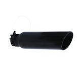Black Powder Coated Stainless Steel Exhaust Tip 14 Inch Inlet Size: 2 1/2 Inch Outlet Size: 4.0 Inch Textured Black Go Rhino