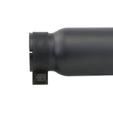 Black Powder Coated Stainless Steel Exhaust Tip 14 Inch Inlet Size: 3.0 Inch Outlet Size: 4.0 Inch Textured Black Go Rhino