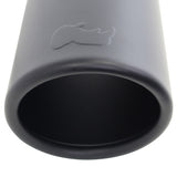 Black Powder Coated Stainless Steel Exhaust Tip 14 Inch Inlet Size: 3.0 Inch Outlet Size: 4.0 Inch Textured Black Go Rhino