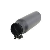 Black Powder Coated Stainless Steel Exhaust Tip 14 Inch Inlet Size: 3.0 Inch Outlet Size: 4.0 Inch Textured Black Go Rhino