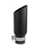 Black Powder Coated Stainless Steel Exhaust Tip 14 Inch Inlet Size: 3 1/2 Inch Outlet Size: 5.0 Inch Textured Black Go Rhino