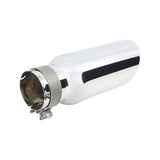 Stainless Steel Exhaust Tip 14 Inch Inlet Size: 3 1/2 Inch Outlet Size: 5.0 Inch Polished Stainless Steel Go Rhino