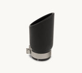 Black Powder Coated Stainless Steel Exhaust Tip 10 Inch Inlet Size: 4.0 Inch Outlet Size: 5.0 Inch Textured Black Go Rhino