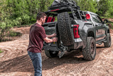 Swing A Way 2 Inch Hitch Mounted Tire Carrier Textured Black Go Rhino