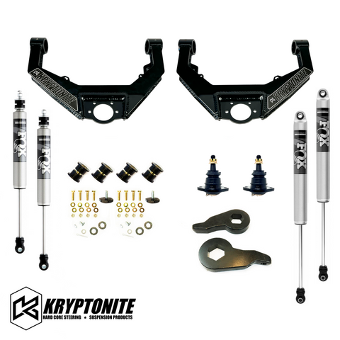 KRYPTONITE STAGE 3 LEVELING KIT WITH FOX SHOCKS FOR 2001–2010 CHEVY/GMC HD TRUCKS & 2002–2009 HUMMER H2