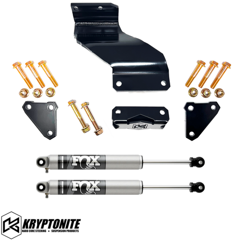 KRYPTONITE RAM 2500/3500 DEATH GRIP DUAL STEERING STABILIZER KIT WITH FOX 2.0 SHOCKS 2014-2025 (KRDSS14S)