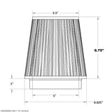 "Mini" Dry 5" ID x 7.75" Tall Cone Air Filter for Cold Air Intakes