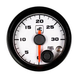 Power Driven 30 psi Fuel Pressure Gauge (Black or White)
