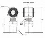 Poly Rod End Kit for Traction Bar / 4-Link / Pan Hard Bar / Ladder Bars