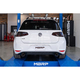2015-2021 Volkswagen Golf Armor Pro Series 3 Inch Cat Back Dual Split Rear Exit T304 Stainless Steel with Carbon Fiber Tips Exhaust System MBRP