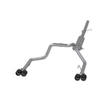 3.0 inch Cat-Back 2.5 inch Dual Split Rear Quad Carbon Fiber Tips 4.0 inch OD Dual Out 19-up Silverado/Sierra 1500 MBRP