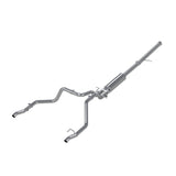 2.5 Inch Cat Back Exhaust System For 19-up Silverado/Sierra 1500 6.2L, 2022 Silverado LTD/ Sierra Limited 6.2L Dual Rear 304 Stainless Steel MBRP