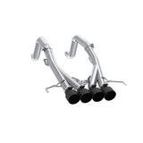 14-19 Chevrolette Corvette C7 6.2L Armor Pro 3-Inch Axle Back, Muffler Bypass, Quad Outlet with Black Tips MBRP