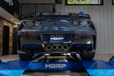 14-19 Chevrolette Corvette C7 6.2L Armor Pro 3-Inch Axle Back, Muffler Bypass, Quad Outlet with Carbon Fiber Tips MBRP