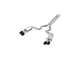 18-23 Ford Mustang GT 5.0L T304 Stainless Steel 3 Inch Cat-Back Dual Rear with Quad Carbon Fiber Tips Street Version MBRP