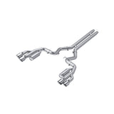 3 Inch Cat Back Exhaust System For 18-23 Ford Mustang GT 5.0L With Quad 4 Inch Dual Wall Tips Race Version Aluminized Steel MBRP