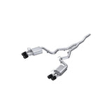 2019-2023 Ford Mustang 2.3L EcoBoost Active T304 Stainless Steel 3 Inch Cat-Back Quad Rear Exit with CF Tips MBRP