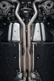 2024-Up Ford Mustang Dark Horse 5.0L Armor Pro 3-Inch Cat-Back Quad Split Rear with CF Tips Active MBRP