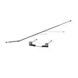 24-26 Ford Ranger, Black-Coated Bumper Light Kit Amber Flood Beam MBRP