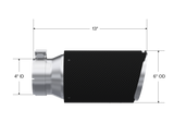 Universal Carbon Fiber 4-Inch Inlet 6-Inch OD 12-Inch Length Dual Wall Angle Cut MBRP