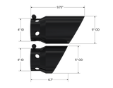 08-Up Ford 6.4L, 6.7L Powerstroke Black-Coated Tip 4 Inch ID 5 Inch Outlet Tip Cover Set 6.75 Inch 9.75 Inch Length MBRP