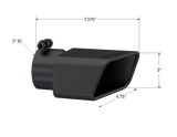 Exhaust Tip Rectangle Angled Cut Fits 3 Inch Systems Driver Side MBRP