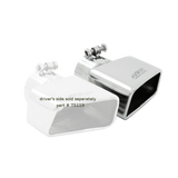 Exhaust Tip 4 3/4 Inch X 3 Inch ID Rectangle Angled Cut 3 Inch O.D. Inlet Passenger Side 7 3/8 Inch Length T304 Stainless Steel MBRP