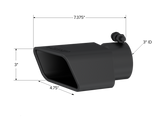 Exhaust Tip Rectangle Angled Cut Fits 3 Inch Systems Passenger Side MBRP
