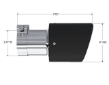 Exhaust Tip 4 Inch O.D. Dual Wall Angled 2.5 Inch Inlet 7.7 Inch Length Carbon Fiber MBRP
