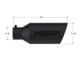 Exhaust Tip 7 Inch O.D. Rolled End 4 Inch Inlet 18 Inch Length Black Coated MBRP