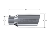 Exhaust Tip 8 Inch O.D. Rolled End 5 Inch Inlet 18 Inch Length T304 Stainless Steel MBRP