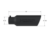 Exhaust Tip 6 Inch O.D. Rolled End 4 Inch Inlet 18 Inch Length Black Finish MBRP