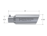 Exhaust Tip 6 Inch O.D. Rolled End 4 Inch Inlet 18 Inch Length T304 Stainless Steel MBRP