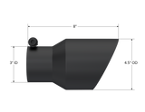 Exhaust Tip 4 1/2 Inch O.D. Dual Wall Angled Fits Aluminized Steel 3 Inch Systems MBRP