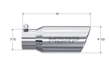 Universal 4 Inch Angled Cut Rolled End MBRP Armor Pro Series Exhaust Tip MBRP