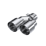T304 Stainless Steel Tip 2.5 Inch ID Dual 3.5 Inch OD Out 9.5 Inch Length Single Wall MBRP