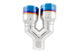 T304 Stainless Steel Burnt End Tip 2.5 Inch ID Dual 3.5 Inch OD Out 9.5 Inch Length Single Wall MBRP