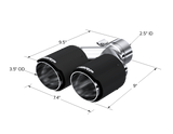 Carbon Fiber Tip 2.5 Inch ID Dual 3.5 Inch OD Out 9.45 Inch Length Dual Wall MBRP