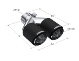 Carbon Fiber Tip Pro Series 2.5 Inch ID Dual 3.5 Inch OD Out 9.45 Length Dual Wall MBRP