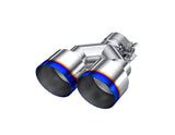 T304 Stainless Steel Burnt End Tip Pro Series 2.5 Inch ID Dual 4 Inch OD Out 9.55 Inch Length Single Wall MBRP