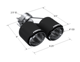 Carbon Fiber Tip  2.5 Inch ID Dual 4 Inch OD Out 9.5 Inch Length Dual Wall MBRP