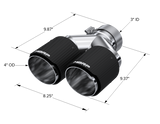 Carbon Fiber Tip 3.0 Inch ID 4.0 Inch OD Dual Out 9.87 Inch Length Dual Wall MBRP