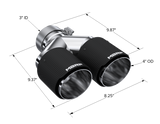 Carbon Fiber Tip 3.0 Inch ID 4.0 Inch OD Dual Out 9.87 Inch Length Dual Wall MBRP