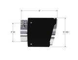 Carbon Fiber Tip 3 inch ID 5 inch OD Out 6.13 inch Length Angle Cut Dual Wall MBRP