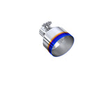 Exhaust Tip 2.5 Inch ID 5 Inch OD Out 6.5 Inch Length Angle Cut Single Wall Burnt and Stainless Steel MBRP