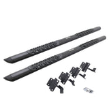 V3 Series Aluminum 5 Inch Elipse Side Steps with Mounting Brackets Textured Black 2015-2026 Ford F-150/ F-250/F-350 Extended Cab Go Rhino