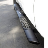 V3 Series Aluminum 5 Inch Elipse Side Steps with Mounting Brackets Textured Black 2007-2021 Toyota Tundra Crew Cab Go Rhino